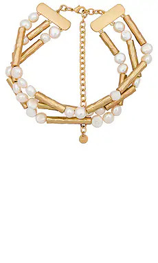 Cult Gaia Zabelle Choker in Brushed Brass from Revolve.com | Revolve Clothing (Global)