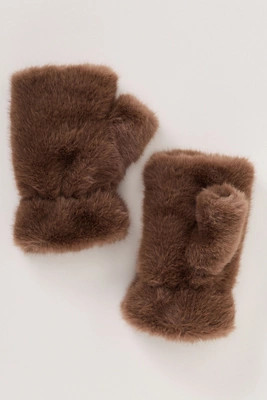 Faux-Fur Fingerless Gloves | Anthropologie (US)