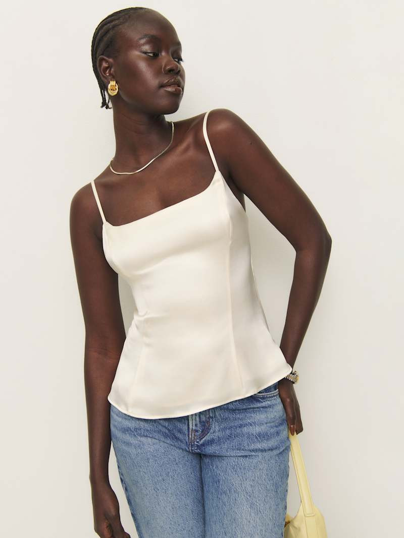 Isla Satin Top | Reformation (Global)