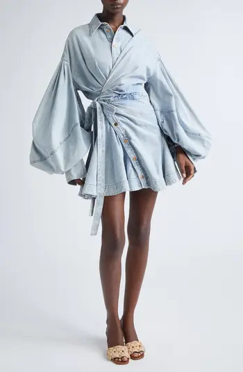 Rebellion Denim Wrap Minidress | Nordstrom