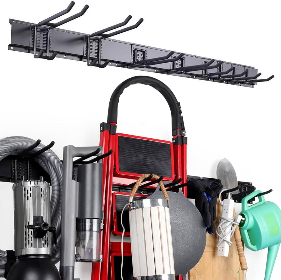 11Pcs Garage Wall Mount Tool Storage Rack - Adjustable Garden Tool Storage Hooks, Heavy Duty Util... | Amazon (US)