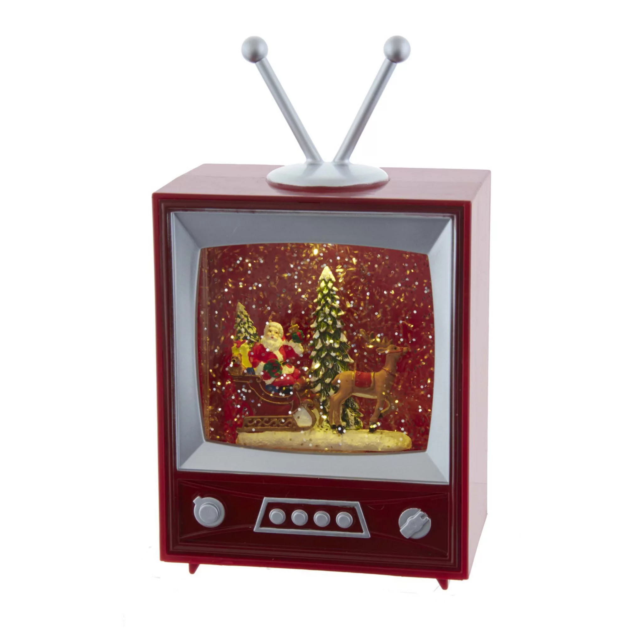 Kurt Adler Musical TV Santa Sleigh Snow Globe Christmas Table Decor | Kohl's