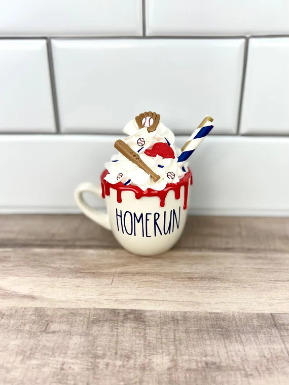 Mini Baseball Mug W/ Attached Faux Whipped Cream Topper  Mini | Etsy | Etsy (US)
