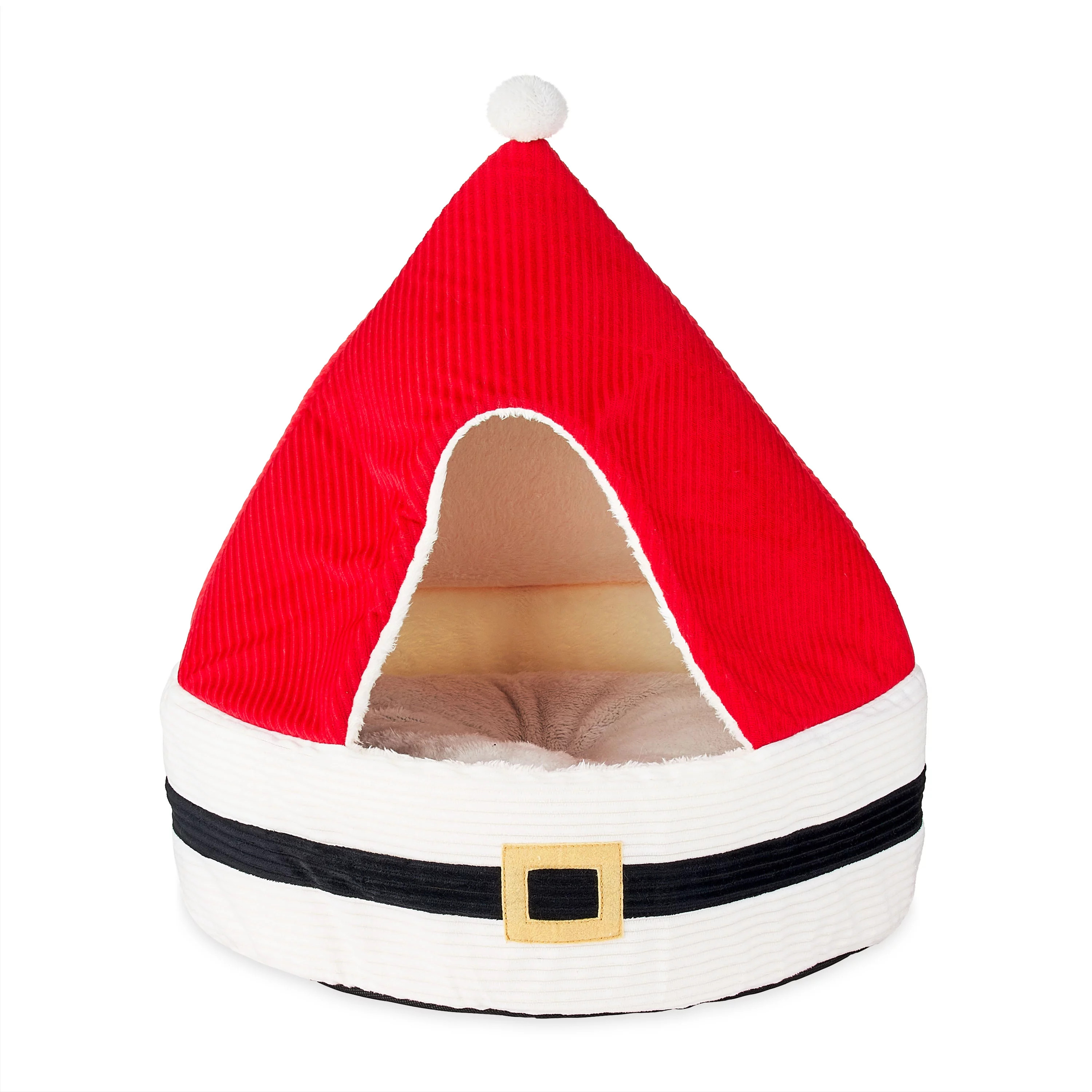 Vibrant Life Hideaway Santa Small Cat / Dog Bed - Walmart.com | Walmart (US)