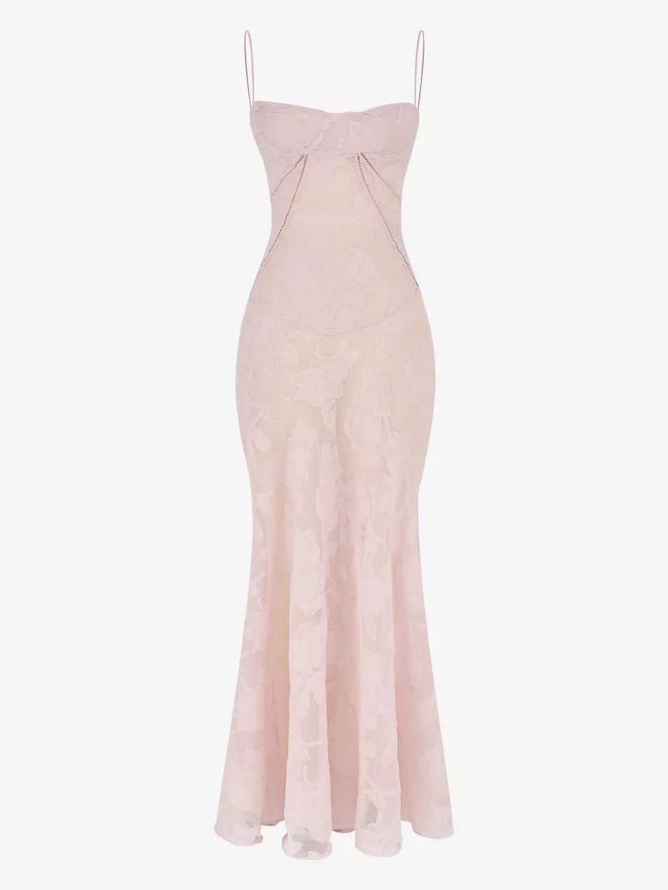 Seren lace-up lace maxi dress | Selfridges