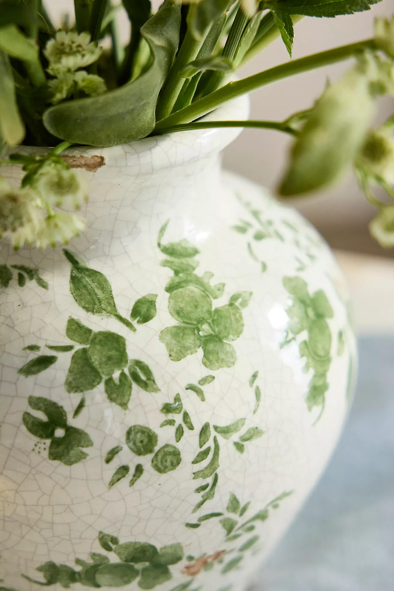 Green Chinoiserie Vase, Small | Anthropologie (US)