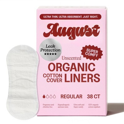 Its August Organic Regular Panty Liners - Unscented - 38ct | Target