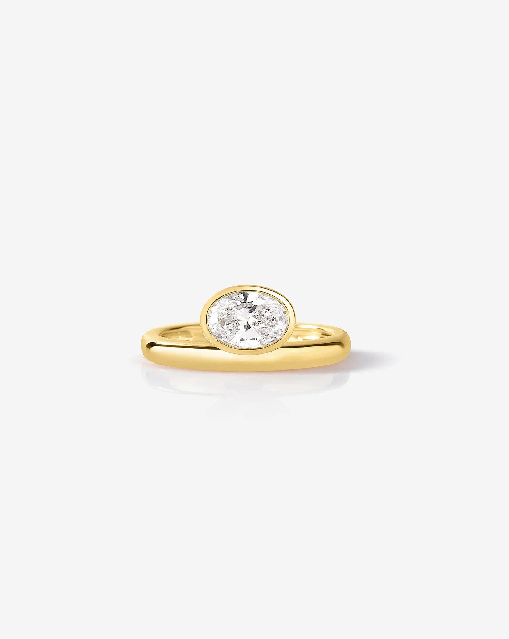 Framed Oval Lab Diamond Ring | Ring Concierge
