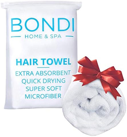 Bondi SPA Microfiber Hair Towel – Perfect Stocking Stuffer for Women - Dries Hair 50% Faster ... | Amazon (US)