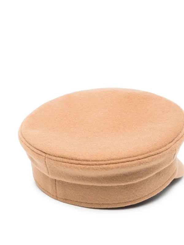 Ruslan Baginskiy appliqué-logo Wool Beret - Farfetch | Farfetch Global