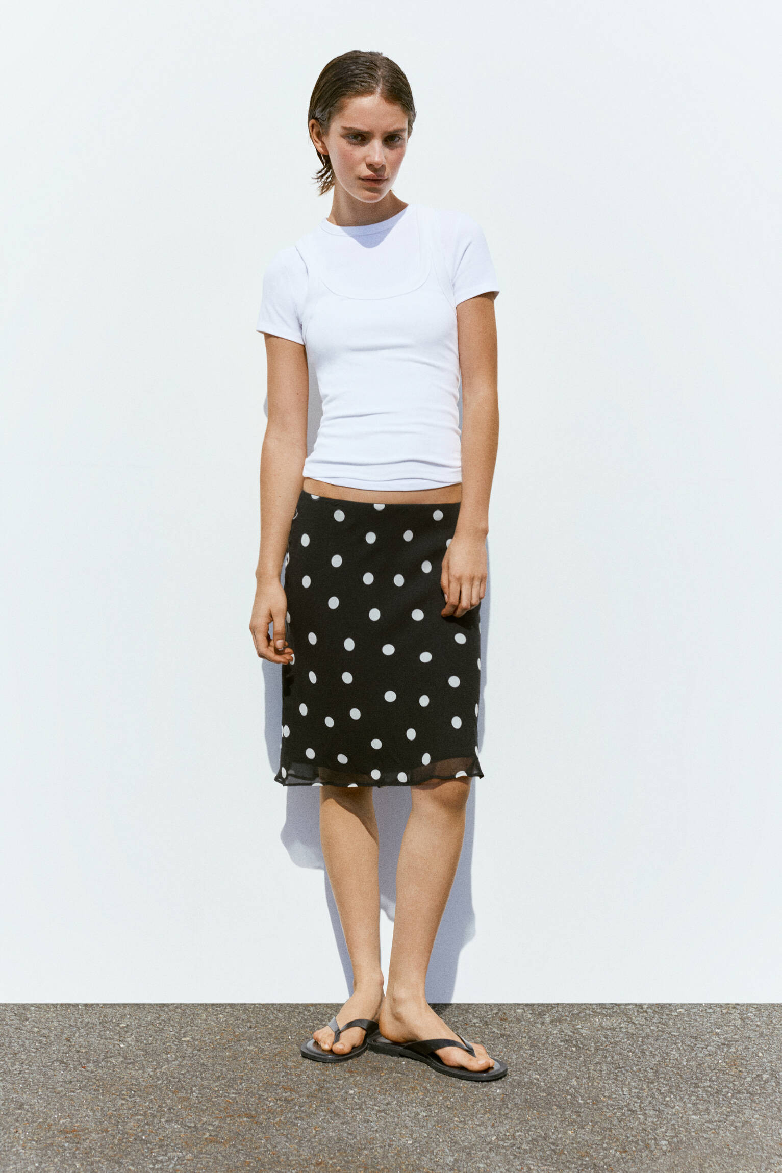 Polka dot skirt | Pull&Bear United Kingdom | PULL and BEAR UK