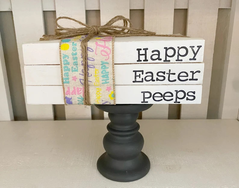 Easter Stacked Books | Etsy (US)