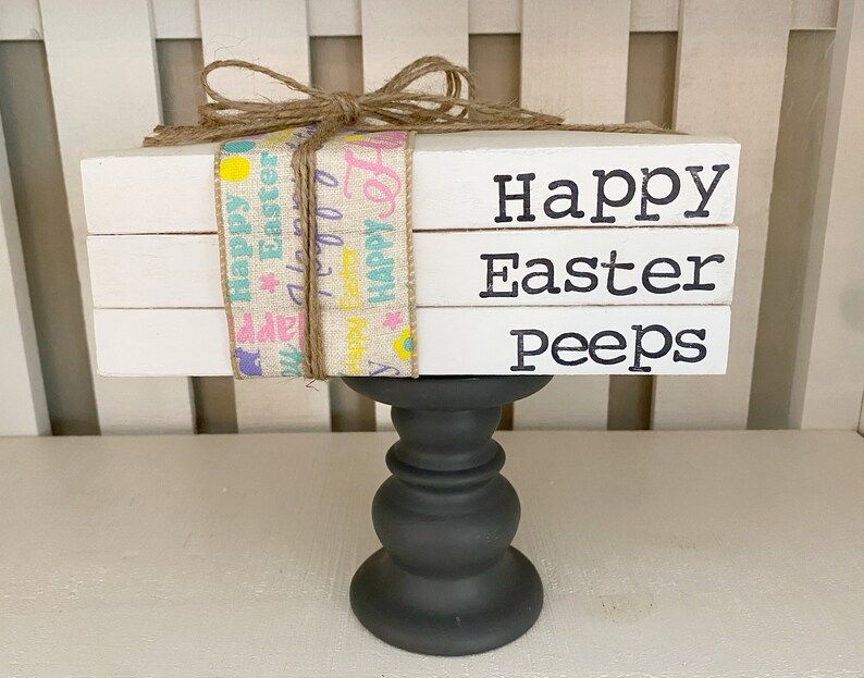 Easter Stacked Books | Etsy (US)