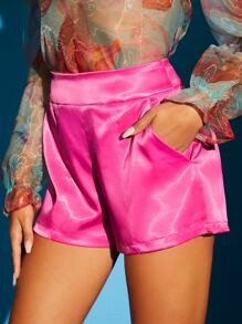 SHEIN BAE High Waist Zipper Back Shorts SKU: sw2112030707307716(500+ Reviews)$12.99$12.34Join for... | SHEIN