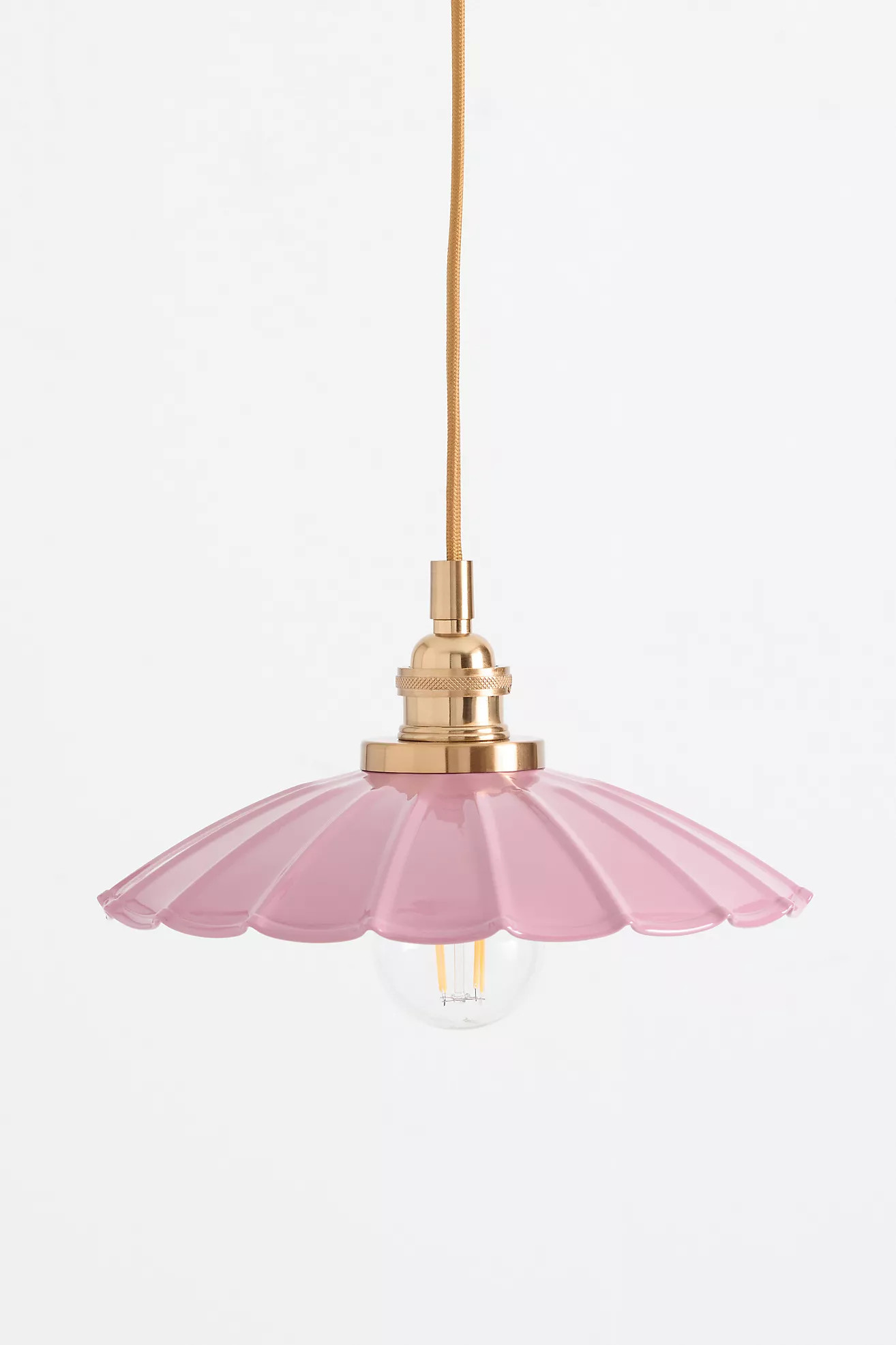 Greta Scalloped Metal Pendant Light | Anthropologie (US)