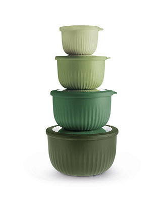 8-Pc. Round Nesting Bowl Set with Lids | Macy's