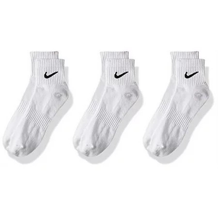 Nike Everyday Cushion Ankle Training Socks (3 Pair) Men s & Women s Ankle Socks with Sweat-Wicking Technology White/Black Medium | Walmart (US)