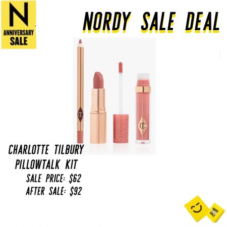 Charlotte Tilbury Pillow Talk Lip kit is a full size lip kit for the ultimate beautiful lips. This is a flattering lip color for all skin types and you’ll get a full size lip liner, lipstick and lip gloss all in the pillowtalk color. Nordstrom sale, Nordstrom Beauty sale, Charlotte Tilbury sale, CT lip kit, Pillowtalk sale, Pillow talk Lipstick sale, beauty sale 

#LTKxNSale #LTKunder100 #LTKbeauty
