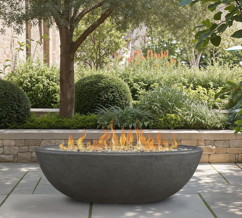 Blackwell Concrete Oval Propane Fire Pit (48" - 58") | Pottery Barn (US)