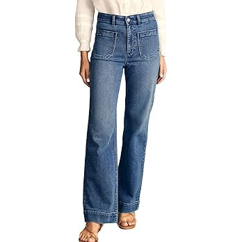 Astylish Women's Wide Leg Jeans High Waisted Stretchy Straight Leg Jeans Loose Trendy Denim Pants... | Amazon (US)