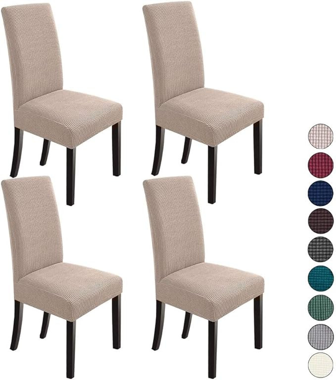 NORTHERN BROTHERS Dining Room Chair Slipcovers Dining Chair Covers Parsons Chair Slipcover Stretc... | Amazon (US)