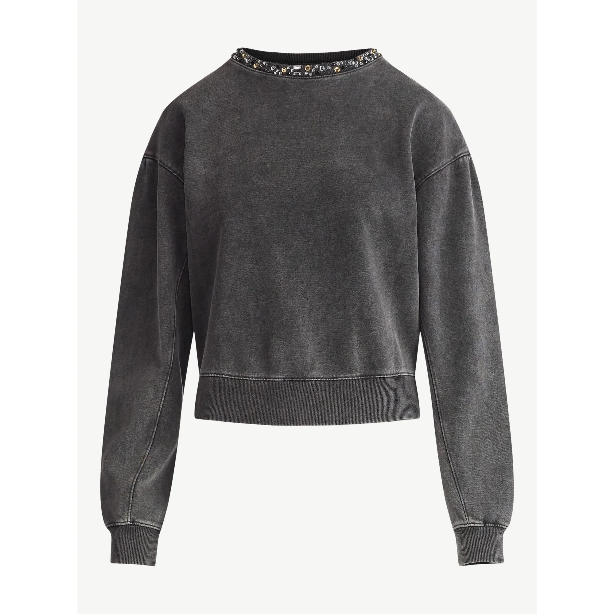 Scoop Women’s and Women's Plus Mineral Washed Rhinestone Crewneck Sweatshirt, Sizes XS-4X | Walmart (US)