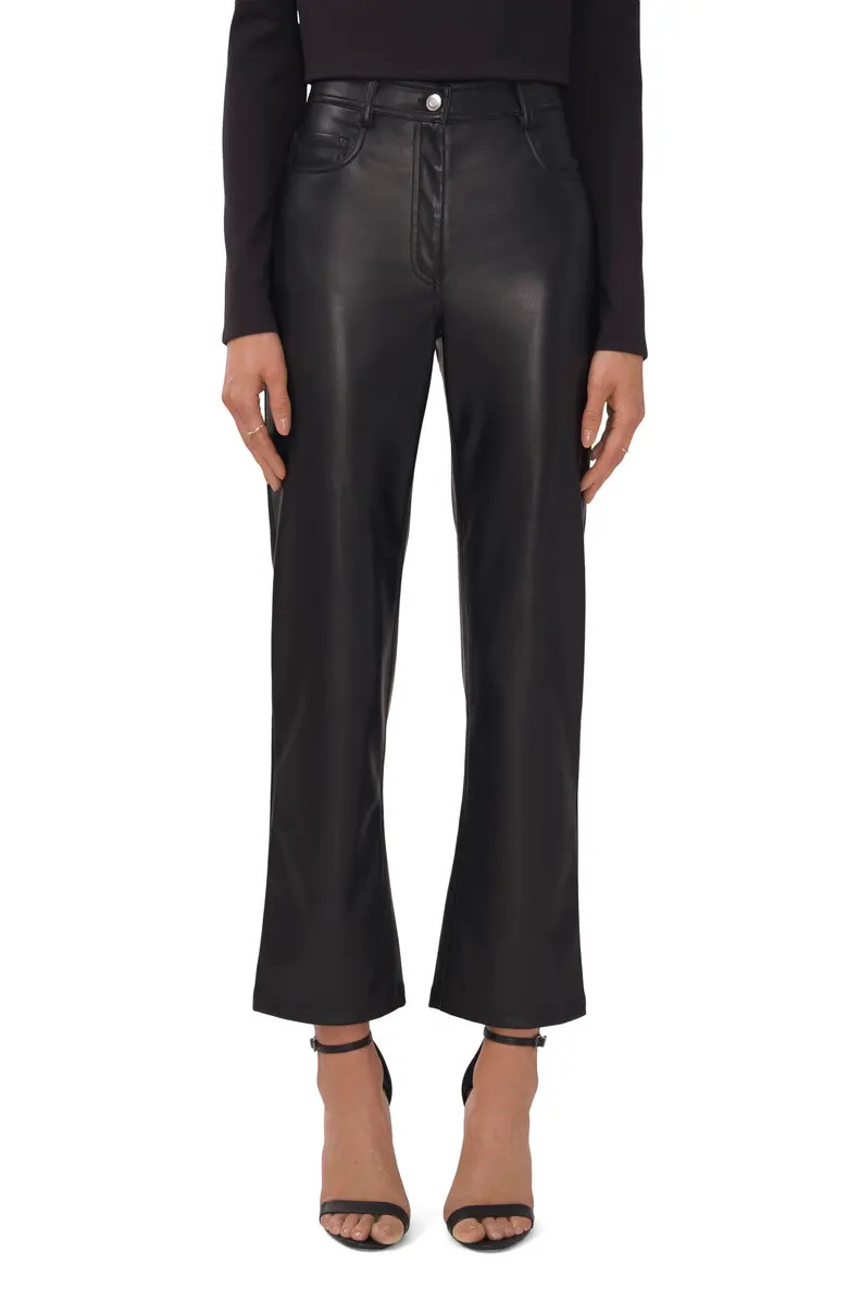 Halogen® Straight Leg Faux Leather Pants | Nordstrom | Nordstrom