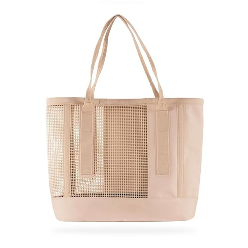 MISSION CASSI Boat Bag for Women, Lightweight Mesh Beach Tote with Waterproof Bottom, Premium Boat Tote Bag for Beach, Grocery, Travel, Pool & Outdoor Essentials | Amazon (US)