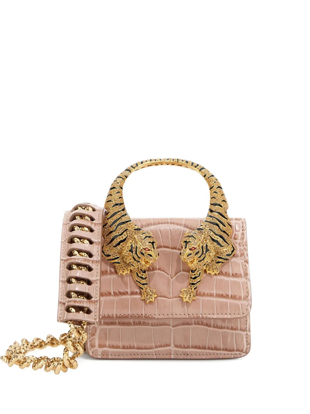 Roberto Cavalli Roar crocodile-embossed tote bag - Pink | Farfetch Global