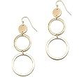 POMINA Lightweight Gold Geometric Dangly Earrings Matte Gold Linked Circle Oval Hexagon Linear Da... | Amazon (US)