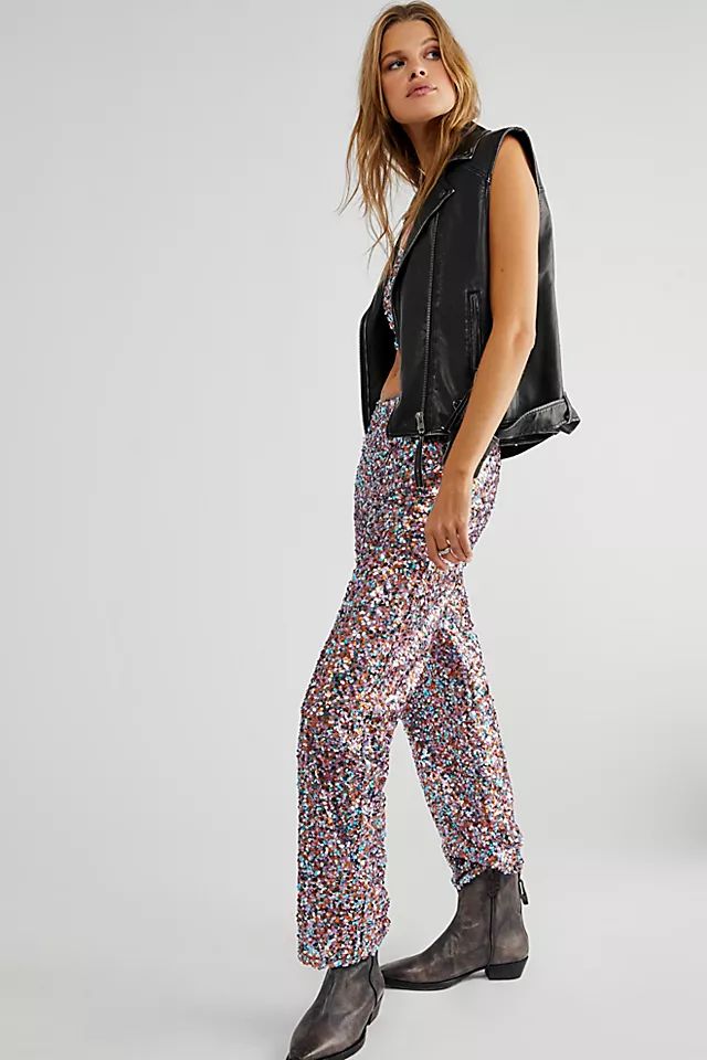 Dance Again Sequin Straight-Leg Pants | Free People (Global - UK&FR Excluded)