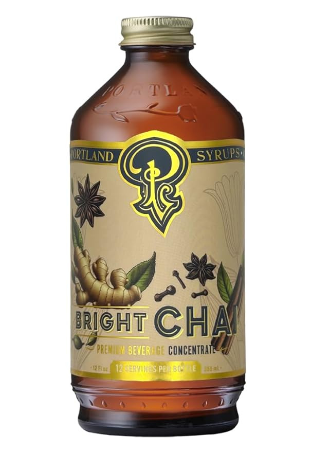Portland Syrups Bright Chai Syrup - Coffee, Cocktails, Mocktails & Sodas - Premium Concentrate - ... | Amazon (US)