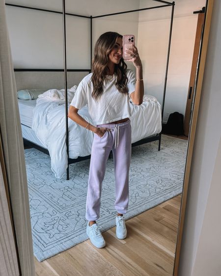 dying over these lavender sweatpants!💜💜 run tts, wearing xs 

#LTKstyletip #LTKfindsunder50
