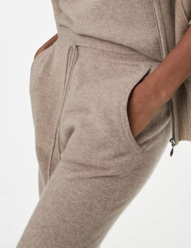 Pure Cashmere Tapered Ankle Grazer Joggers | Marks & Spencer (UK)
