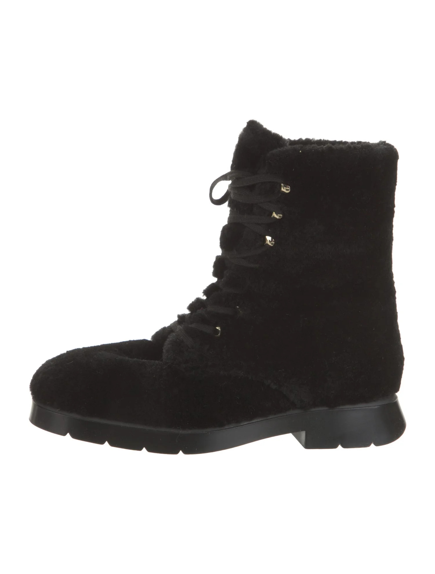 Shearling Combat Boots | The RealReal