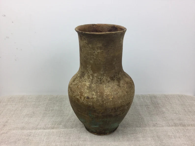 Old Clay Vessel Ukrainian Pottery Ceramic Vase Rustic | Etsy | Etsy (US)