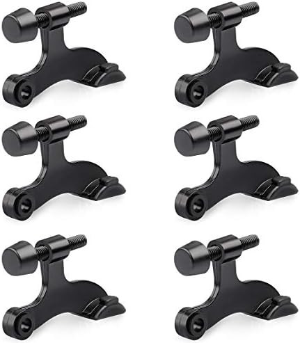 HOMOTEK 6 Pack Hinge Pin Black Door Stopper,Adjustable Deluxe Heavy Duty Door Stopper 2-1/2"x1-3/... | Amazon (US)