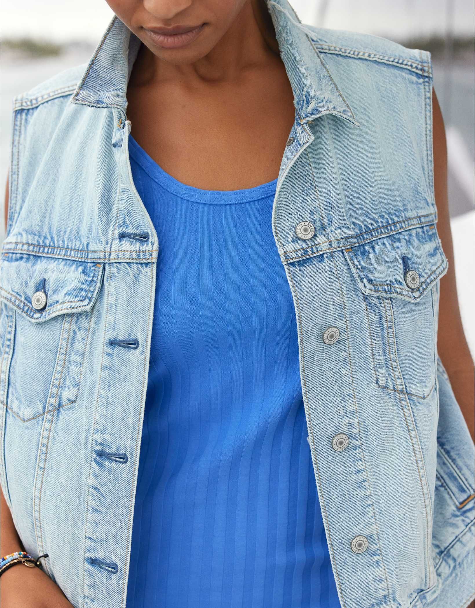 AE For OFFLINE By Aerie Denim Vest | American Eagle Outfitters (US & CA)