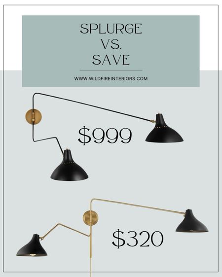Modern style swing arm wall lamps…almost identical, except for the price! Plus the “save" one is an extra 20% off right now!

#lighting #splurgevssave #homedecor

#LTKsalealert #LTKhome