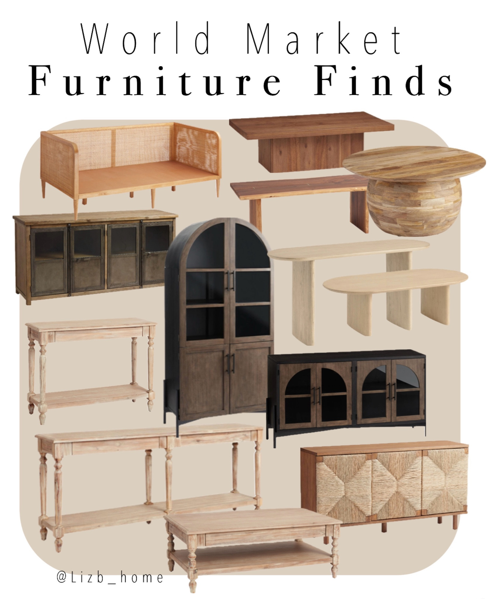 World market furniture sale. Members get extra 20% off for pick up. Console tables. Day bed. Arch cabinet. Coffee tables. Buffet tables. 

#LTKFindsUnder100 #LTKHome #LTKSaleAlert