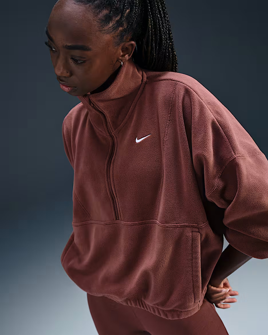 Sustainable MaterialsNike OneWomen's Therma-FIT Oversized 1/2-Zip Fleece Top | Nike (US)