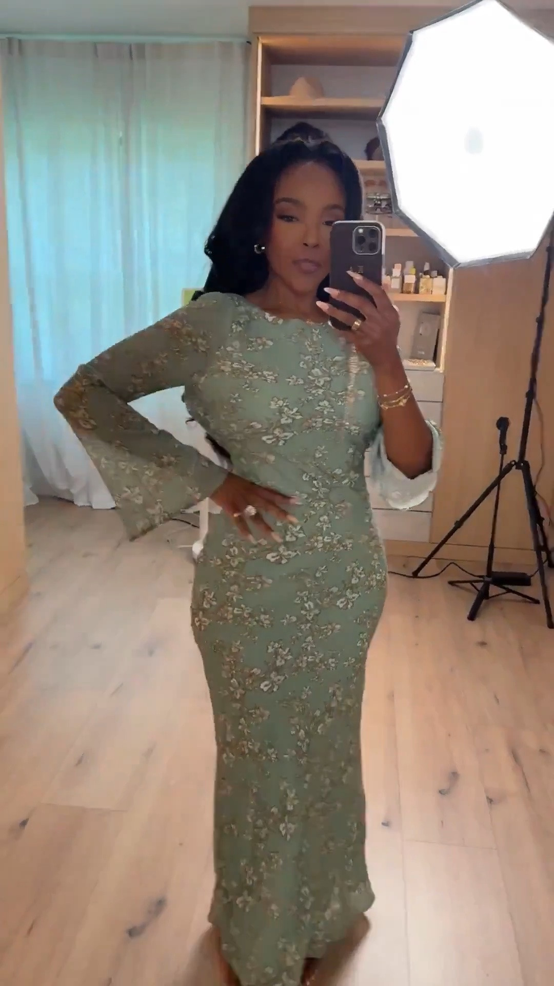 Hi babes ✨ Scroll to shop this romantic floral dress moment 🌿

This soft sage floral maxi is one of those timeless feminine pieces that instantly makes you feel elegant and put together. The delicate floral print, flattering fitted silhouette, and subtle sleeve detail give it such an elevated look while still feeling effortless and easy to wear. Definitely the kind of dress that always gets compliments.

Perfect for weddings, baby showers, brunch, church, vacation dinners, spring events, or date nights.

📏 Measurements: 5’4” | 140 lbs | 34D | 27 | 40  
Wearing size Small

Floral maxi dress, wedding guest dress, feminine spring outfits, elegant dresses for women, sage green dress, romantic outfit ideas, classy style inspiration, modest chic fashion, vacation dinner dresses, spring wedding outfits, elevated feminine fashion, floral occasion dresses

Follow me on Instagram and YouTube @kirasfashionfinds

#LTKgrwm #LTKootd #LTKvlog

#LTKPetite #LTKootd