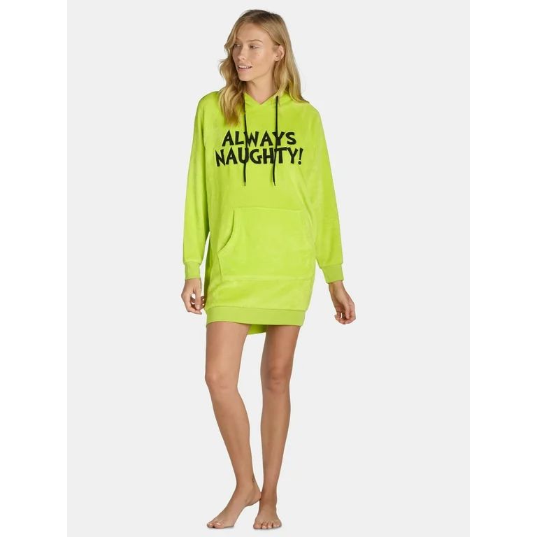 Women's Grinch Lounger Hoodie w/Socks Set, Sizes XS-3X - Walmart.com | Walmart (US)