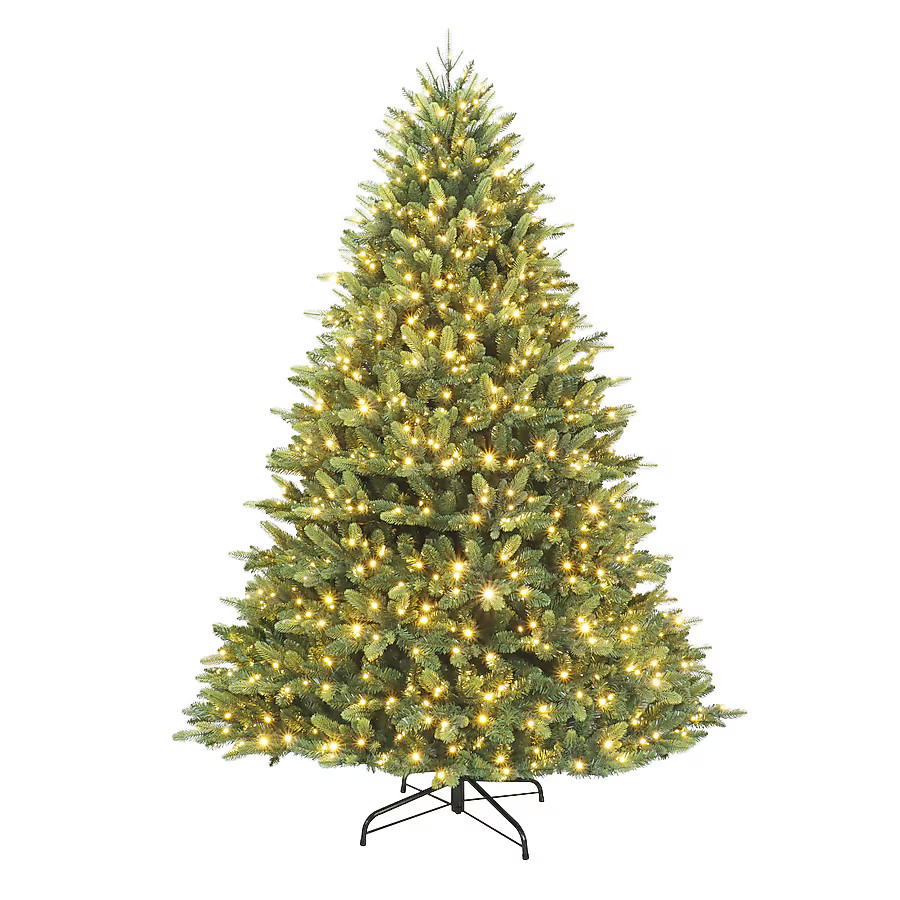 Holiday Living 7.5-ft Everett Grand Pre-lit Artificial Christmas Tree with Color Changing LED Lig... | Lowe's