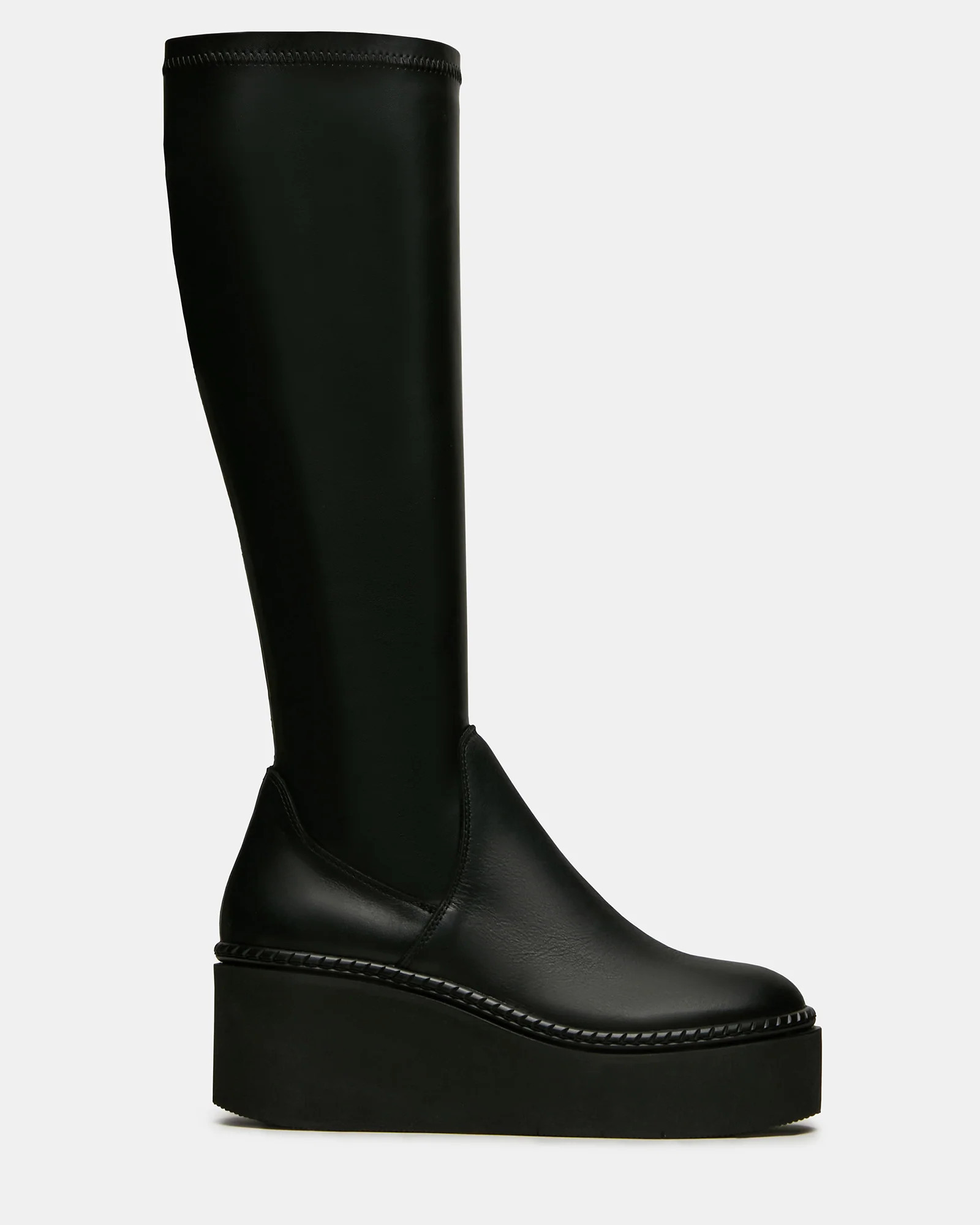 Steve Madden Women's Draco Knee High Boots - Black - Size 6.5 - Leather | Steve Madden (US)