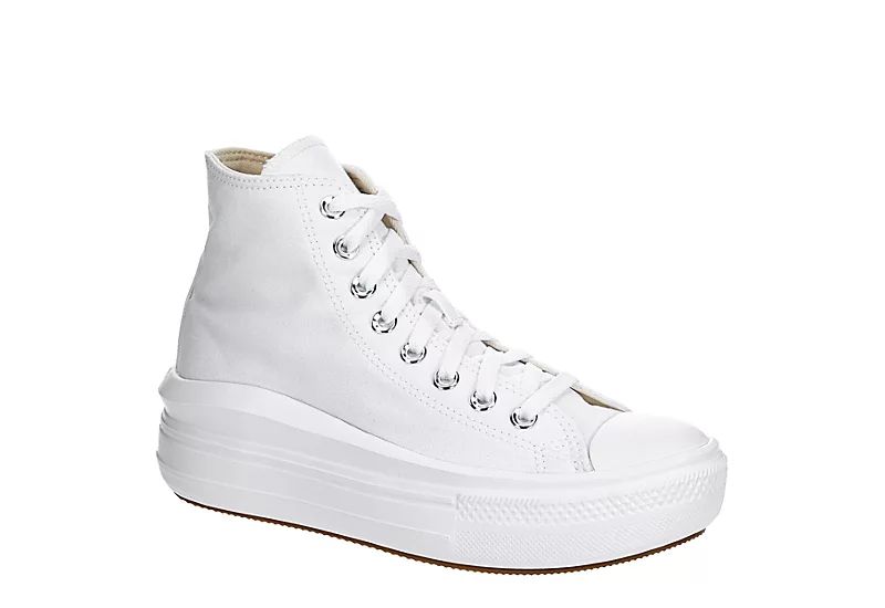 Converse Womens Chuck Taylor All Star Move High Top Sneaker - White | Rack Room Shoes