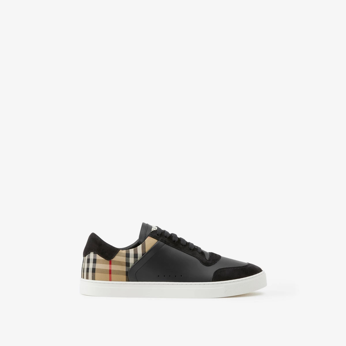 Burberry Leather, Suede and Check Sneakers, Size: 41 | Burberry (US)
