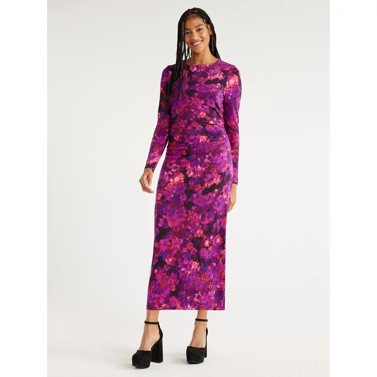 Scoop Women’s Gathered Waist Maxi Dress, Sizes XS-XXL | Walmart (US)