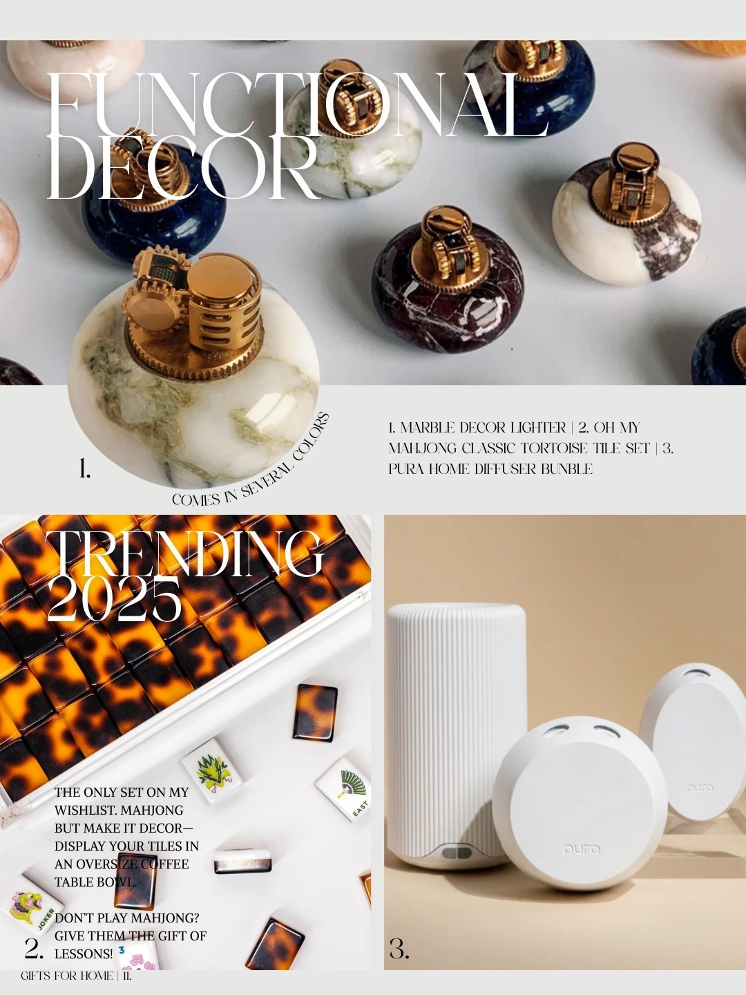 Lighter: Marble for Decor, Mahjong Tiles: Oh My Mahjong. 

Gifts for her, gifts for home, gifts for mom, gifts for daughter, gifts for wife, gifts under $50, holiday party

#LTKHome #LTKHoliday #LTKGiftGuide