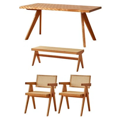 Simple Creative Solid Wood Cherry Wood Table Set | Wayfair North America